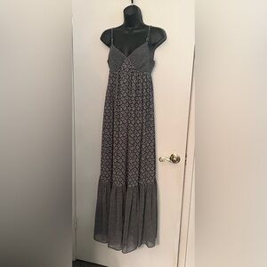 Zara Black and cream color Maxi Sundress